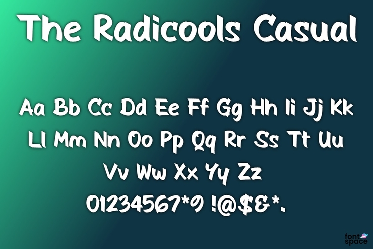 The Radicools Casual字体 3
