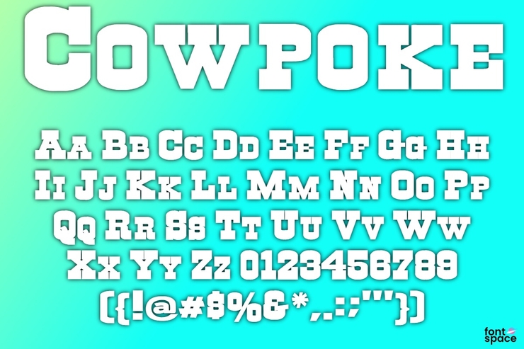 Cowpoke字体 1