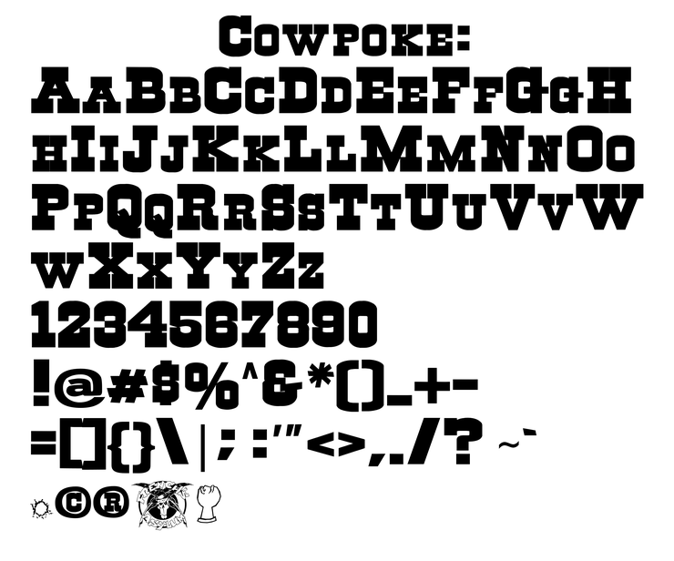 Cowpoke字体 2