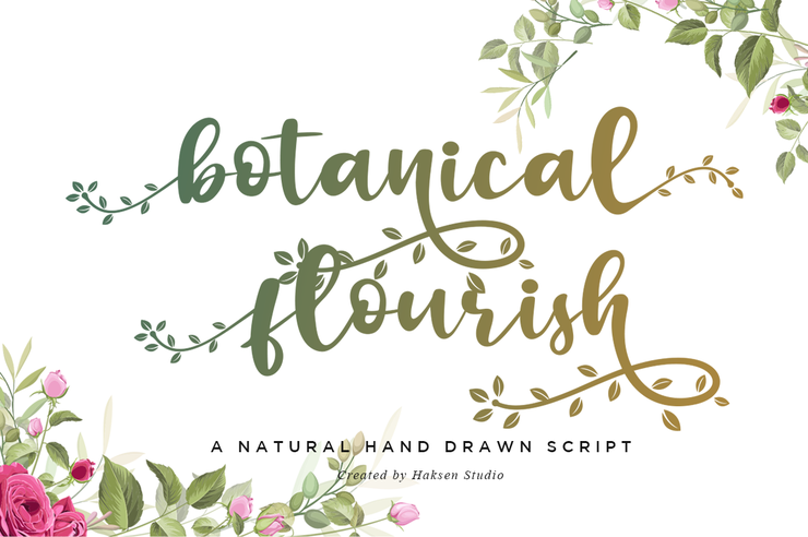 Botanical Flourish字体 5