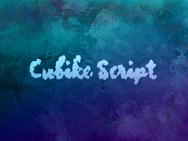 c Cubike Script字体 1