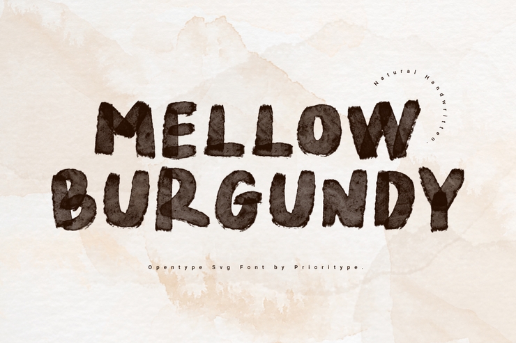 Mellow Burgundy字体 8