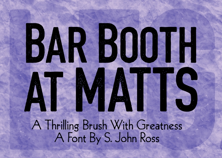 Bar Booth at Matts字体 1