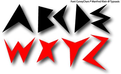Cuney Chars字体 1