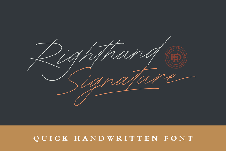 Righthand Signature字体 1