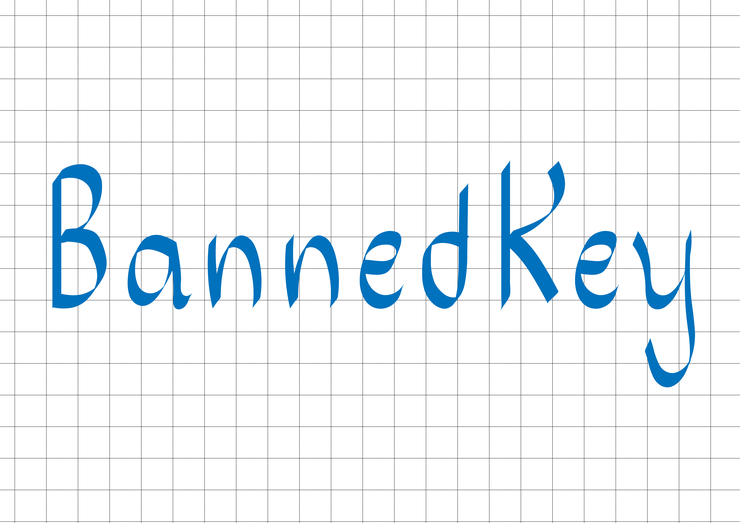 Banned Key字体 1