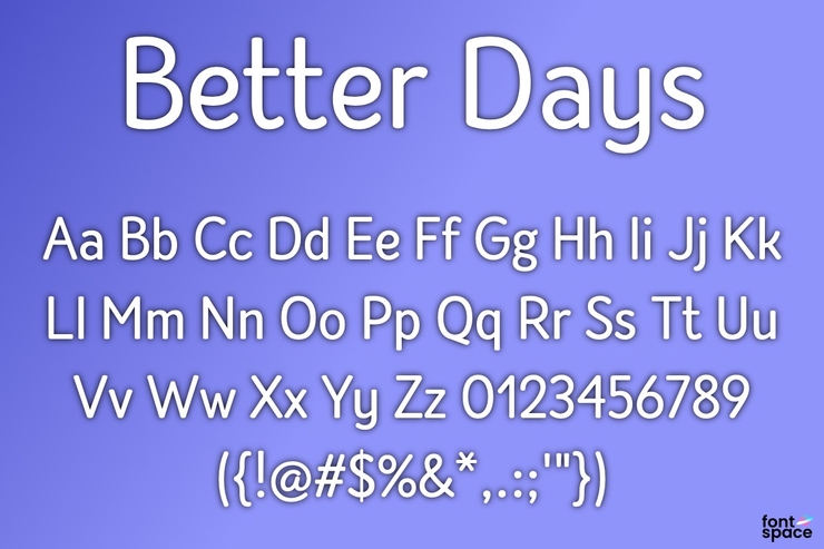 BB Better Days字体 1