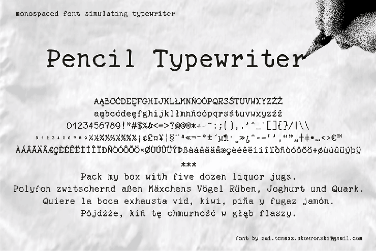 Pencil Typewriter字体 1