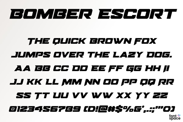 Bomber Escort字体 1
