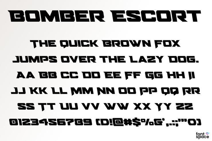 Bomber Escort字体 2
