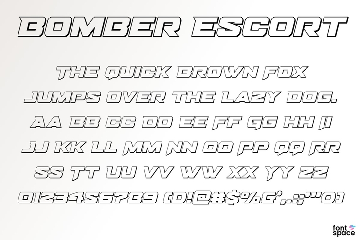 Bomber Escort字体 4