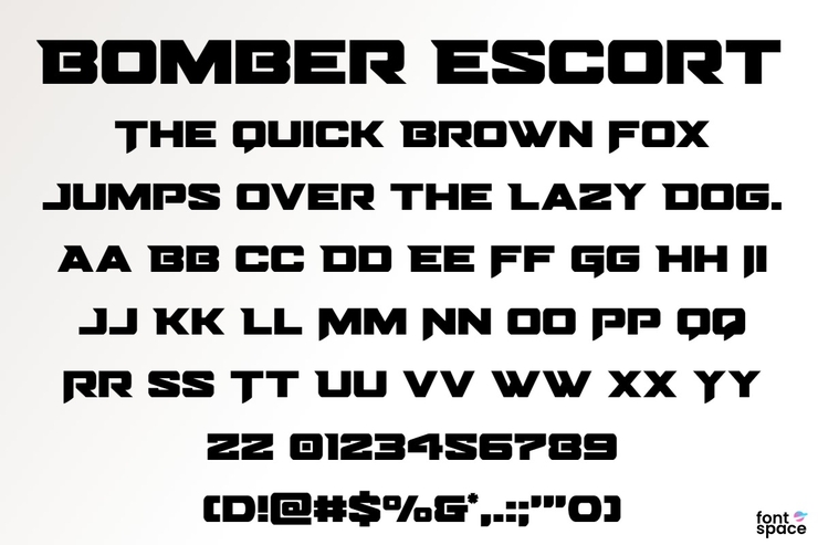 Bomber Escort字体 7