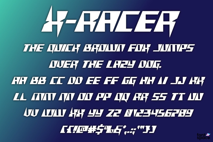 X - Racer字体 1