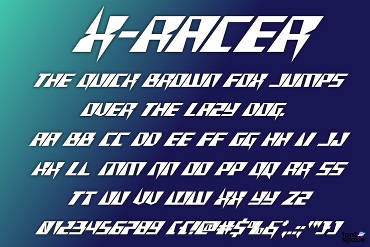 X - Racer字体 4