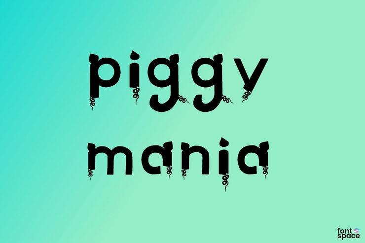 Piggy Mania字体 1
