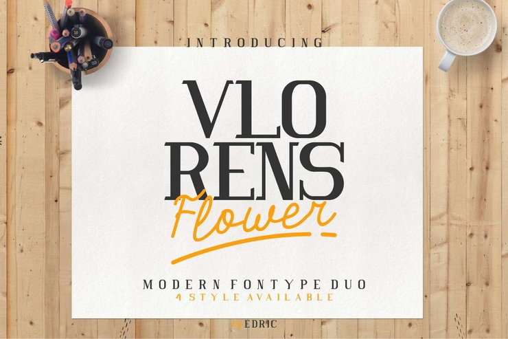 Vlorens Flower字体 2