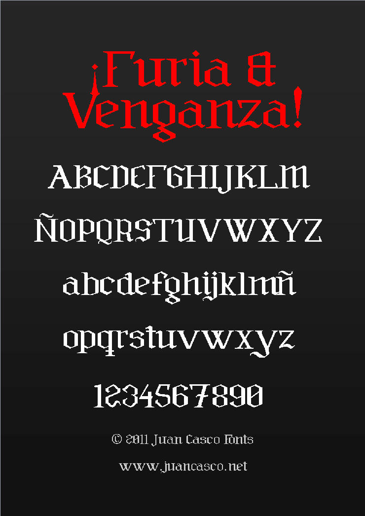 Furia & Venganza字体 2