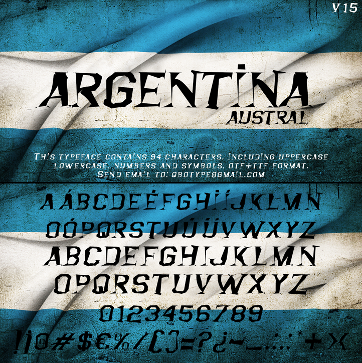 Argentina Austral字体 3