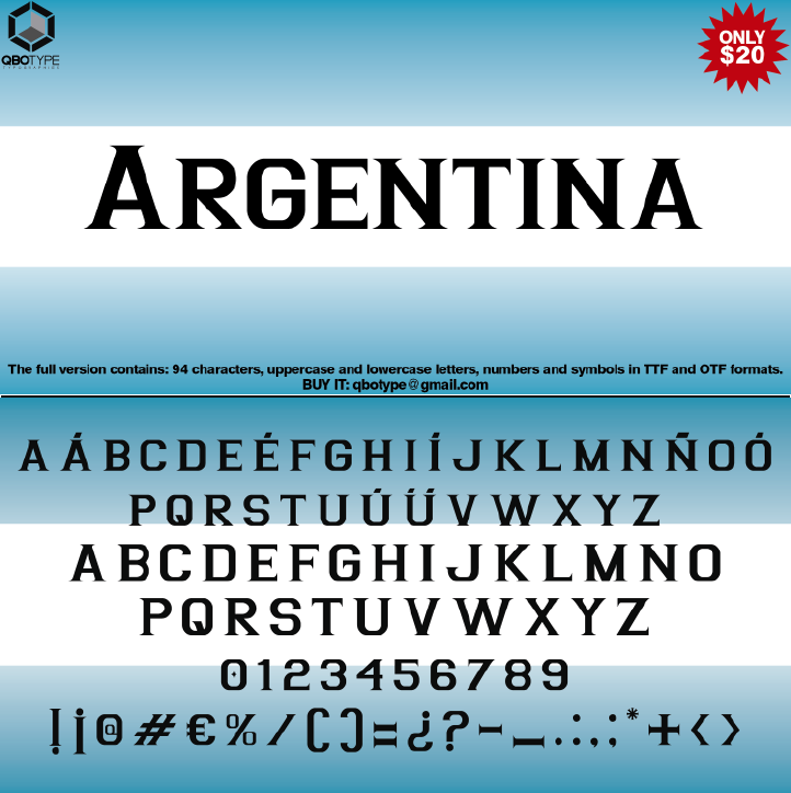 Argentina Austral字体 4