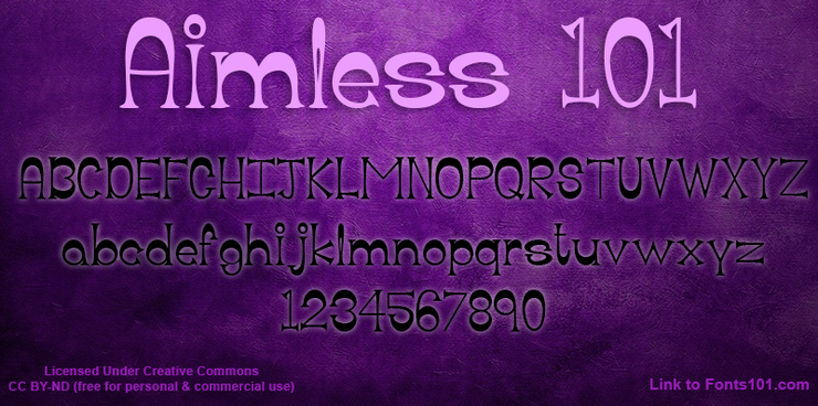 Aimless 101字体 2