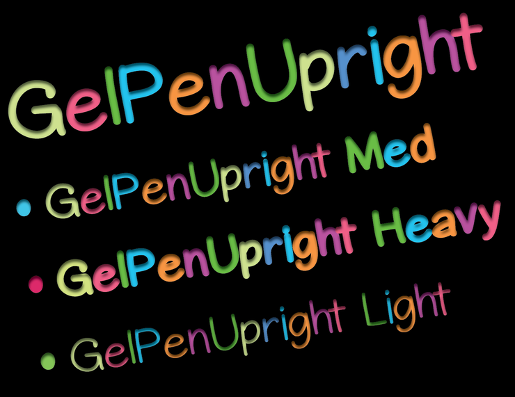 GelPen Upright字体 1
