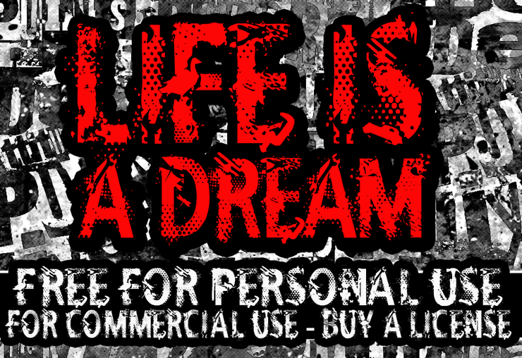 CF Life Is A Dream字体 1