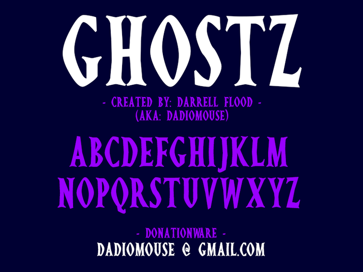 Ghostz字体 2