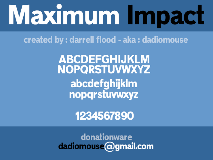 Maximum Impact字体 1
