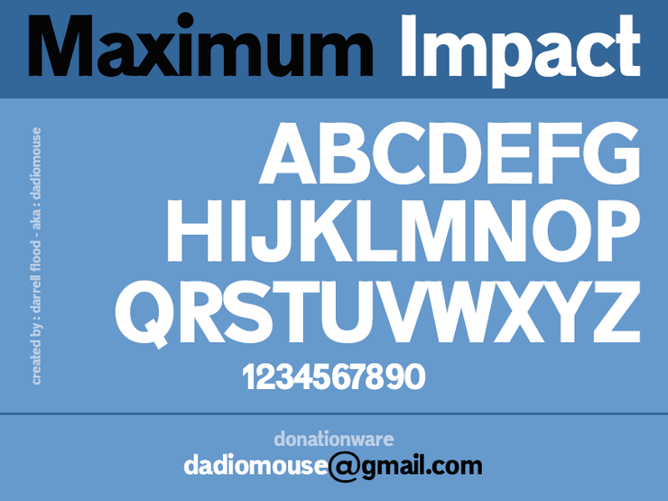 Maximum Impact字体 2