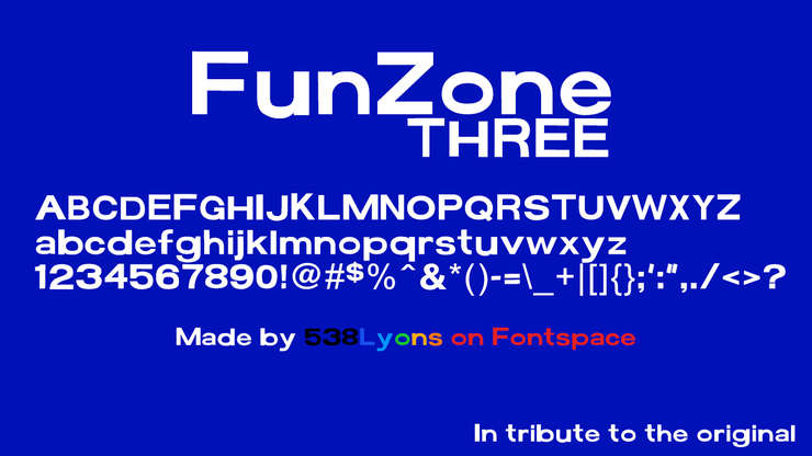 FunZone Three字体 1