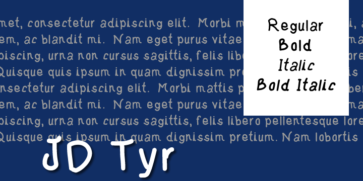 JDTyr字体 2