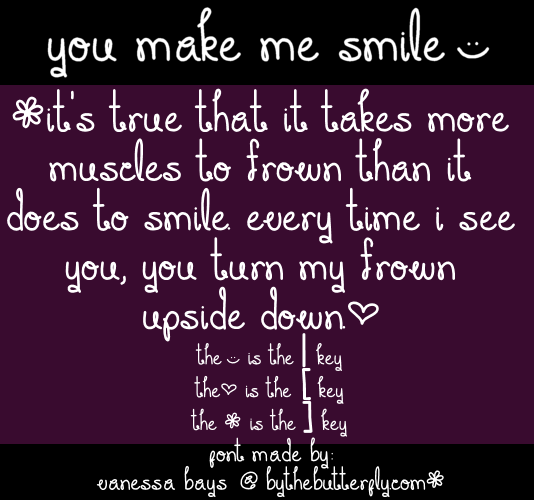 You Make Me Smile字体 1