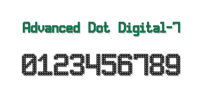 Advanced Dot Digital-7字体 1