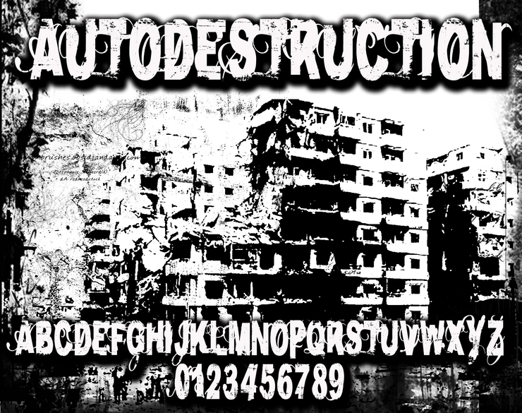 AutoDestruction字体 1