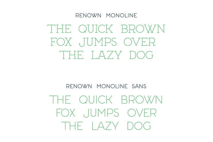 Renown Monoline字体 2