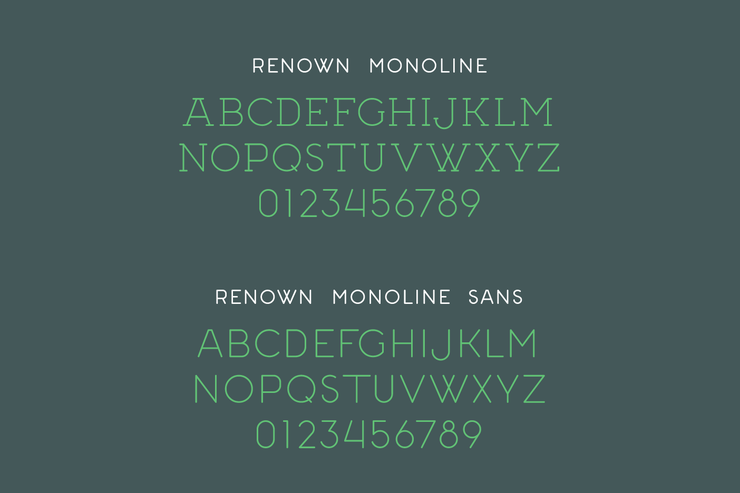 Renown Monoline字体 4