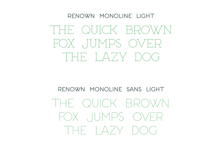 Renown Monoline字体 8