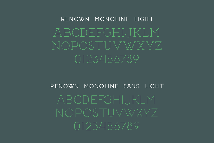 Renown Monoline字体 10