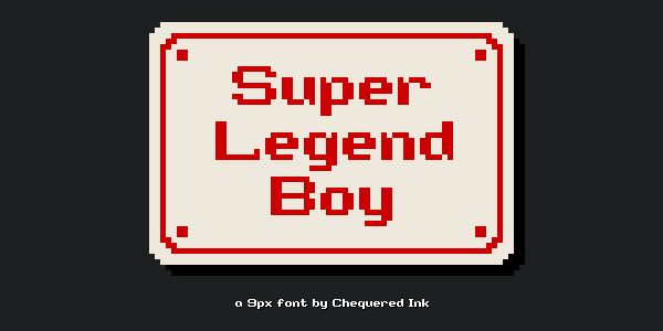 Super Legend Boy字体 1