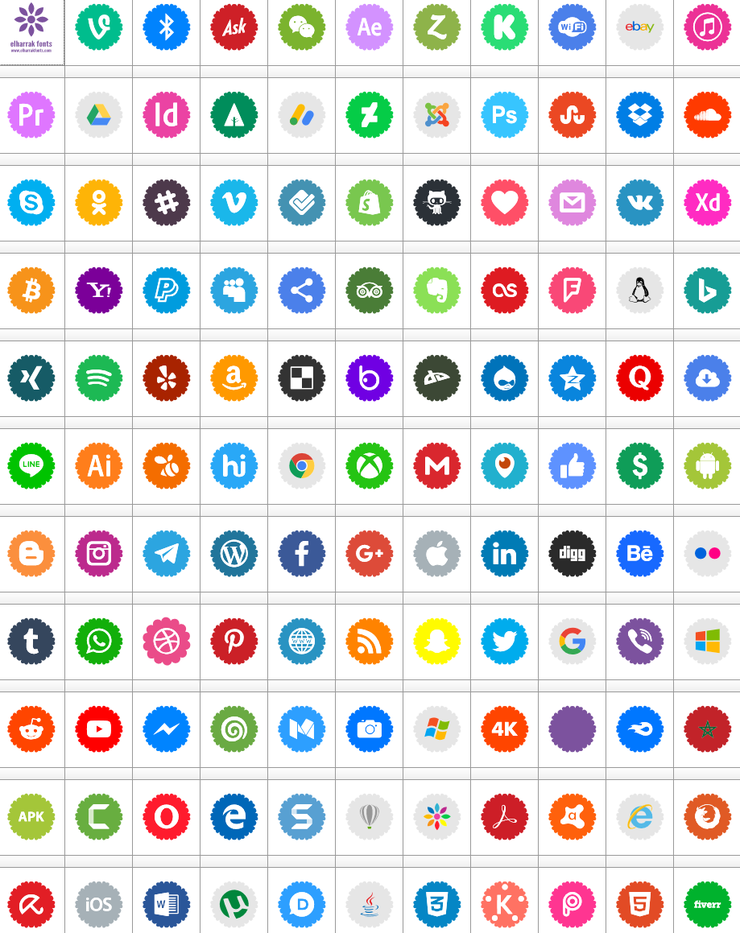 Social Icons Pro 2019字体 2