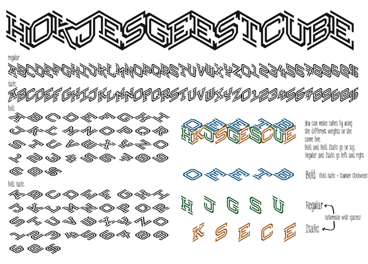Hokjesgeestcube字体 2