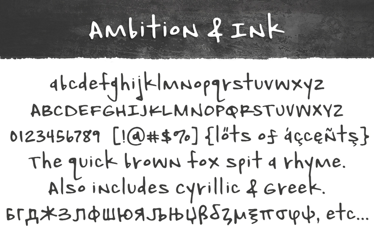Ambition & Ink字体 1