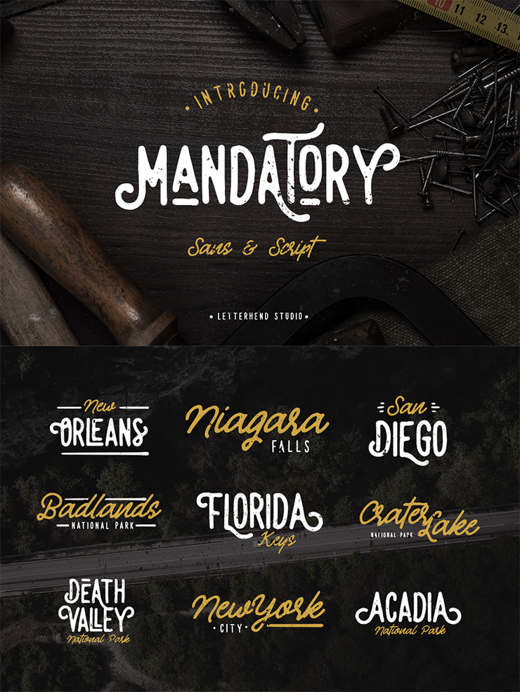 Mandatory Script字体 2