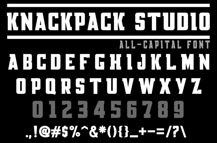 Knackpack_Std_Reg_DEMO字体 1