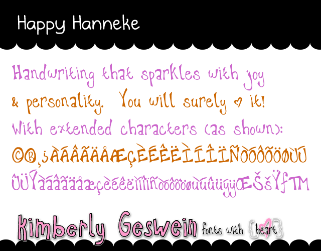 Happy Hanneke字体 1