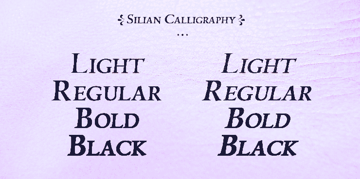 Silian Calligraphy字体 1