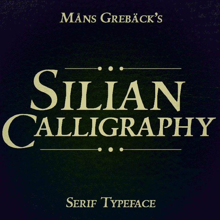 Silian Calligraphy字体 5