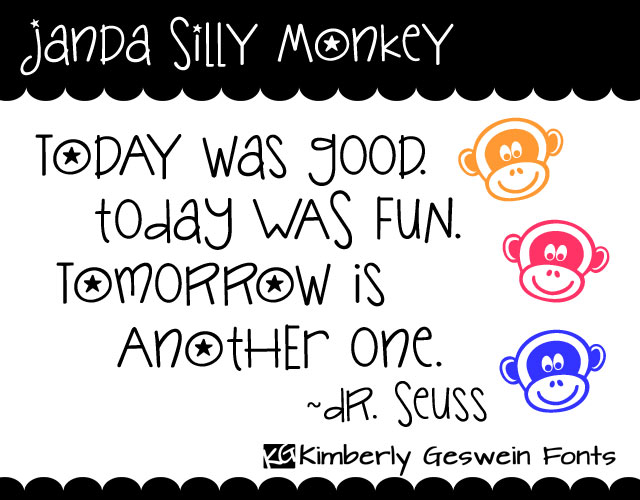 Janda Silly Monkey字体 1