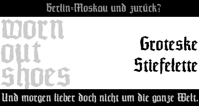 Schaftstiefel Kaputt字体 1