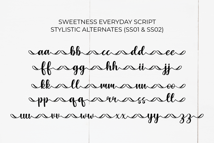 Sweetness Everyday Script字体 8